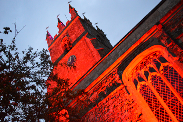 Dramatic lighting as evening darkens