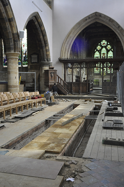 New floor being laid