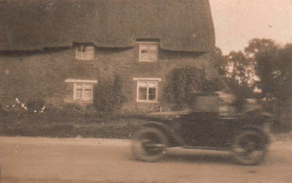 Vicar's Ford car - Clifton schoolchildren lifted the back wheels off the ground