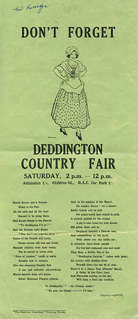 Flyer for the Country Fair, 1938