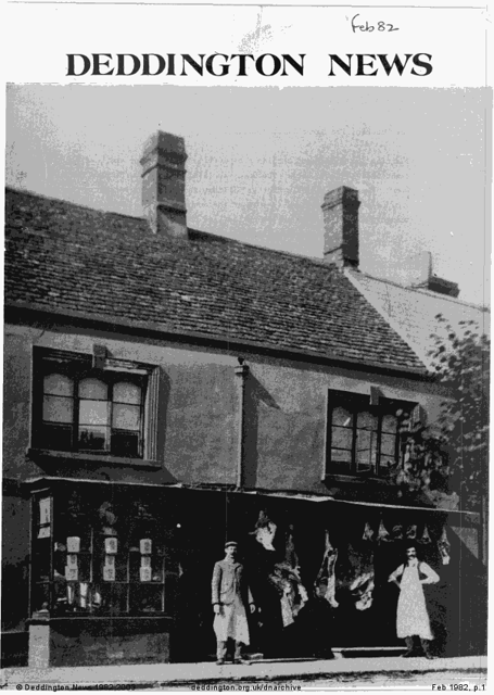 February 1982, the Dodwell brothers' butchers' shop, Market Place