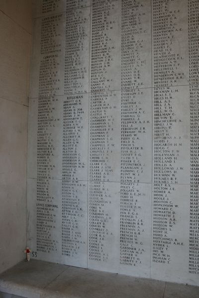 Riflemen George Castle and Norman Chislett - Memorial