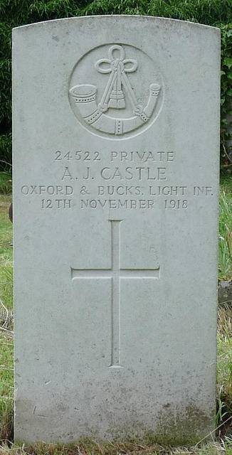 Pte Alfred John Castle - Gravestone