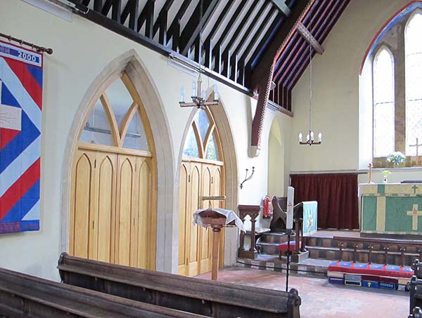 New doors (2011) between the Church and the old schoolroom