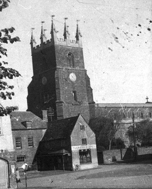 Church and Town Hall with doors