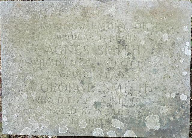 grave stone of George and Agnes