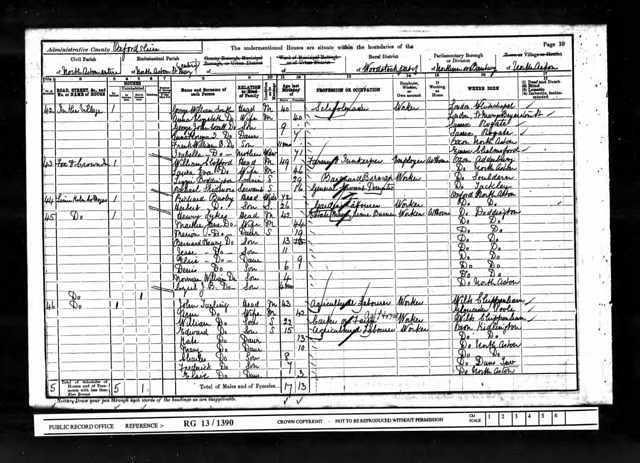 N Sykes 1901 census