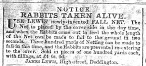 Jack Lewis's rabbit net