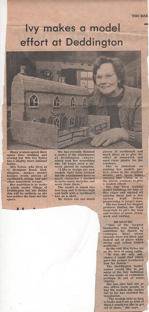 1976 Ivy Sykes model of almshouses