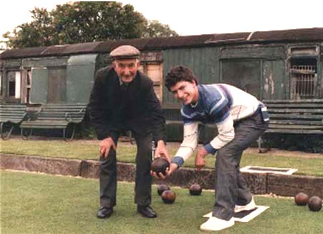 Fred Deely and his grandson, Neil Garvey