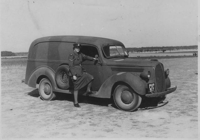 Driver Pacey and her staff car