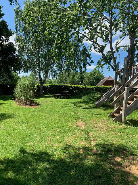 Pocket Park with the willow tunnel