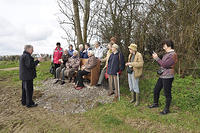 Revd Christopher Hall dedicating the bench