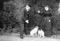 Colonel Murray and housekeeper, with two dogs, 10,507