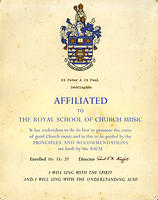 Royal School of Church Music certificate