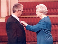 Albert Humphries 2001 MBE Investiture