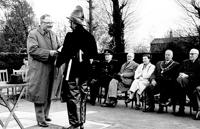 Award ceremony at Blenheim - George Busby