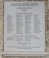 War Memorial Plaque