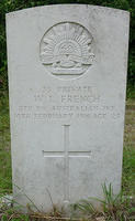 Pte William Loder French - Gravestone