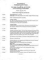 Programme of the unveiling of the coat of arms