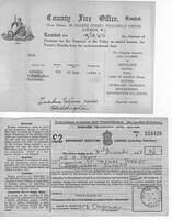 1950s - House insurance via Tucker's Stores agency and TV Licence