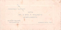 Marriage card Mr & Mrs P T Walker, August 1931