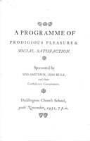 School concert programme, 1951