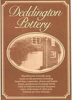 Flyer for Deddington Pottery