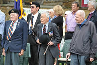 Taking the salute from the Parade