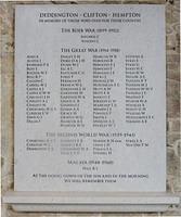 War Memorial Plaque