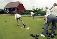 The bowling green (in 2020 the Adventure Playground)