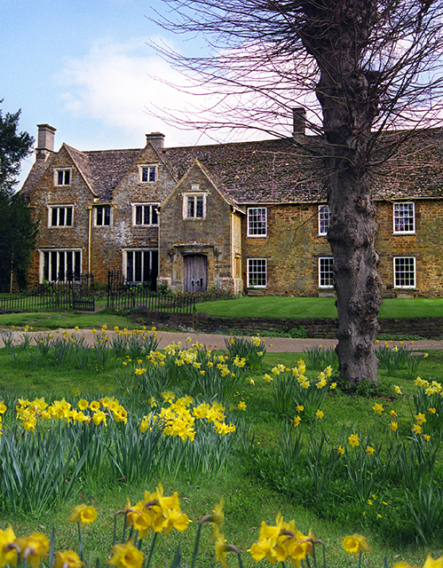 Castle End (r) and Monks Court (l) in the spring