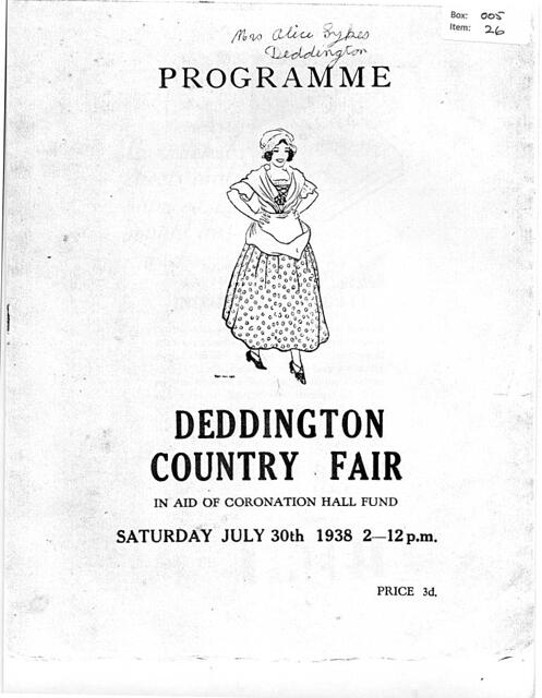 Country Fair 1938 programme