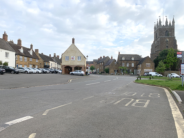 Looking north in the Market Place