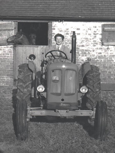 Peggy on her Tractor