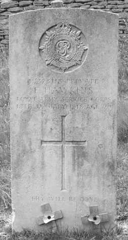 Pte F Hawkins gravestone