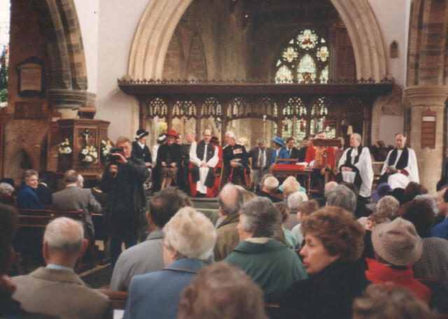 Church service at the unveiling of the Coat of Arms