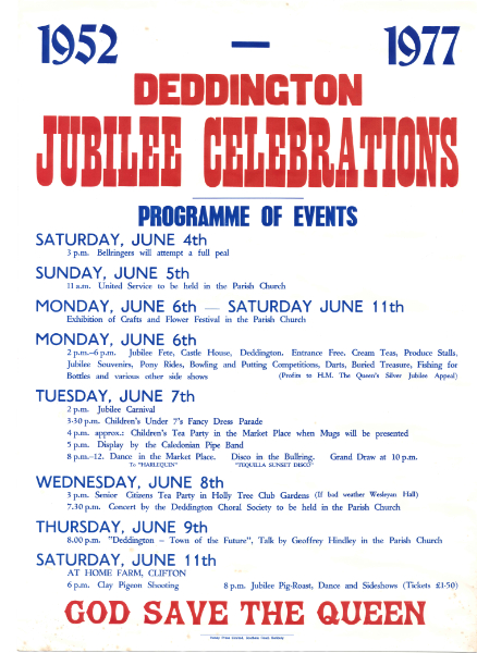 Poster for Silver Jubilee festivities