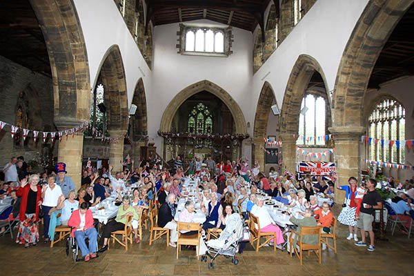 200 people filling the church for the occasion