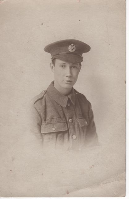 Frank Bowler aged 17 on enlistment in The Sappers
