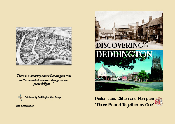 Leaflet publicising the Discovering Deddington book