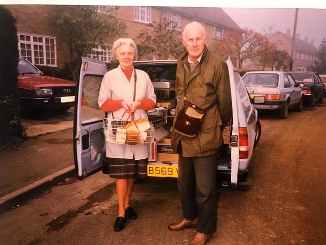 Mary and Laurence Wallin on their bread round, delivering three times a week