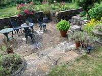 Broom House - Sunken garden from above