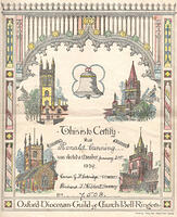 Ronald Canning bellringing certificate
