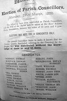 Candidates for election to the Parish Council, 1899