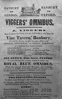 Viggers omnibus from Deddington to Banbury and to London, 1840