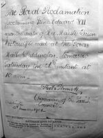 Royal Proclamation on the accession of King Edward VII, 1901