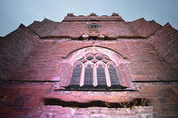 Church tower uplighting
