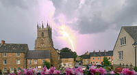 July: Lightning strike from Market Place