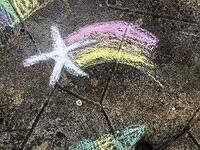 Chalk rainbows in Hempton